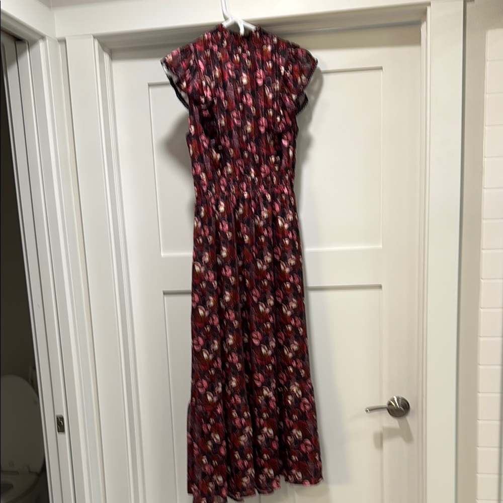 Lost + Wander Burgundy Floral Maxi Dress